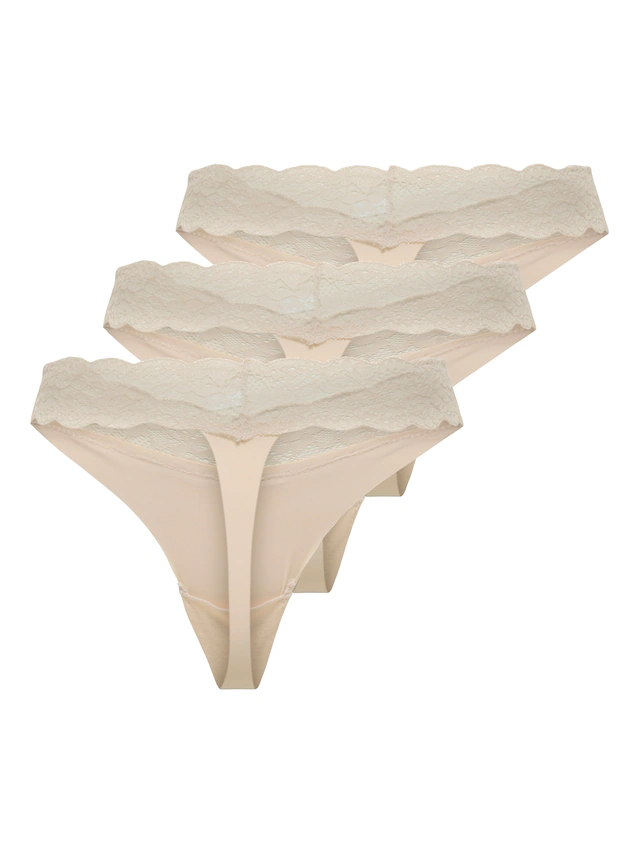 ONLY Tanga »ONLCHLOE LACE S.S THONG 3-PACK ACC« Packung, 3 Stk.