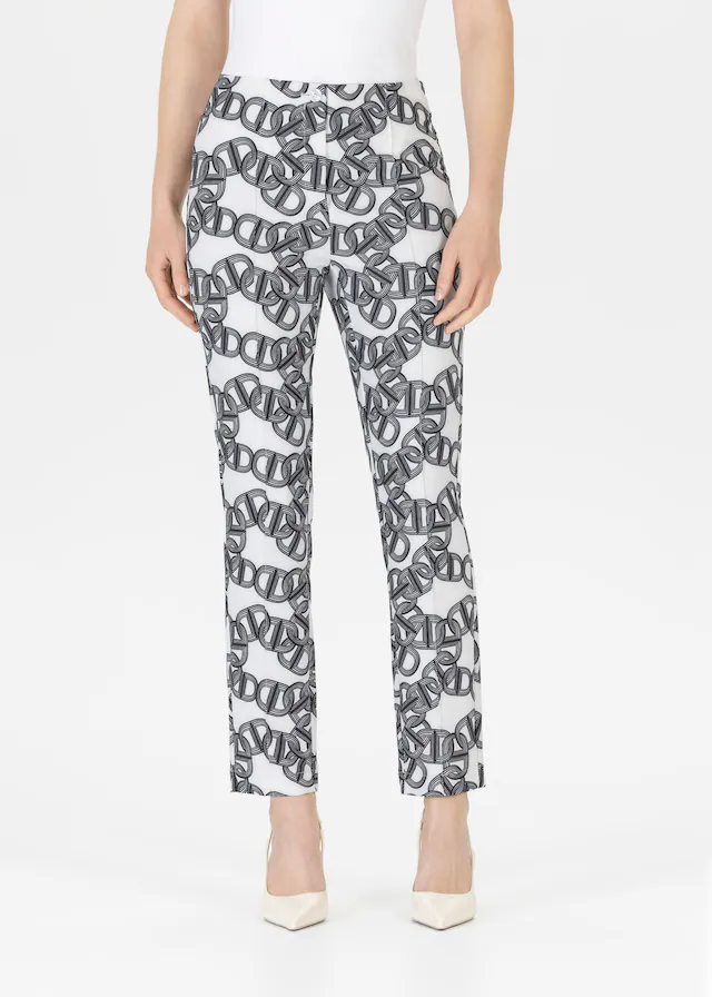 Stehmann Stoffhose Sommerhose mit grafischem Muster