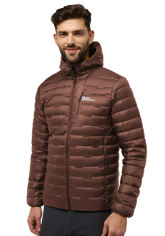 Jack Wolfskin Daunenjacke »PASSAMANI DOWN HOODY M RDS« mit Kapuze wind- und wasserdicht, mit wasserabweisenden Reißverschlüssen