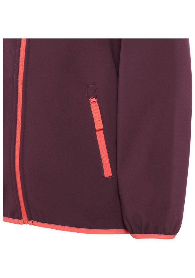 Jack Wolfskin Softshelljacke »FOURWINDS JACKET KIDS« mit Kapuze für Kinder, mit fest verbundener Kapuze, winddicht, gefüttert