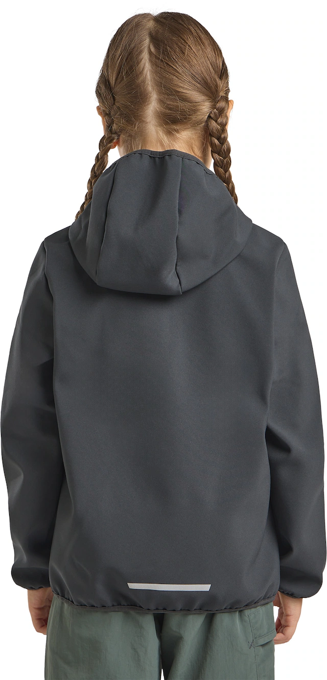 Jack Wolfskin Softshelljacke »FOURWINDS JACKET KIDS« mit Kapuze für Kinder, mit fest verbundener Kapuze, winddicht, gefüttert