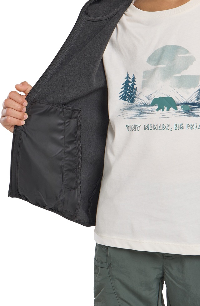 Jack Wolfskin Softshelljacke »FOURWINDS JACKET KIDS« mit Kapuze für Kinder, mit fest verbundener Kapuze, winddicht, gefüttert