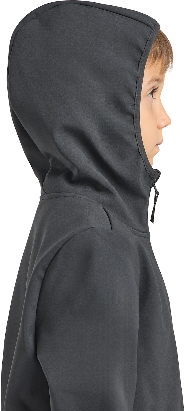 Jack Wolfskin Softshelljacke »FOURWINDS JACKET KIDS« mit Kapuze für Kinder, mit fest verbundener Kapuze, winddicht, gefüttert