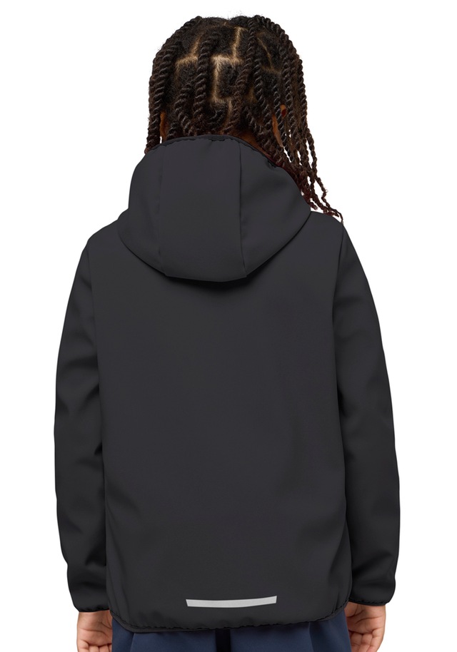 Jack Wolfskin Softshelljacke »FOURWINDS JACKET KIDS« mit Kapuze für Kinder, mit fest verbundener Kapuze, winddicht, gefüttert