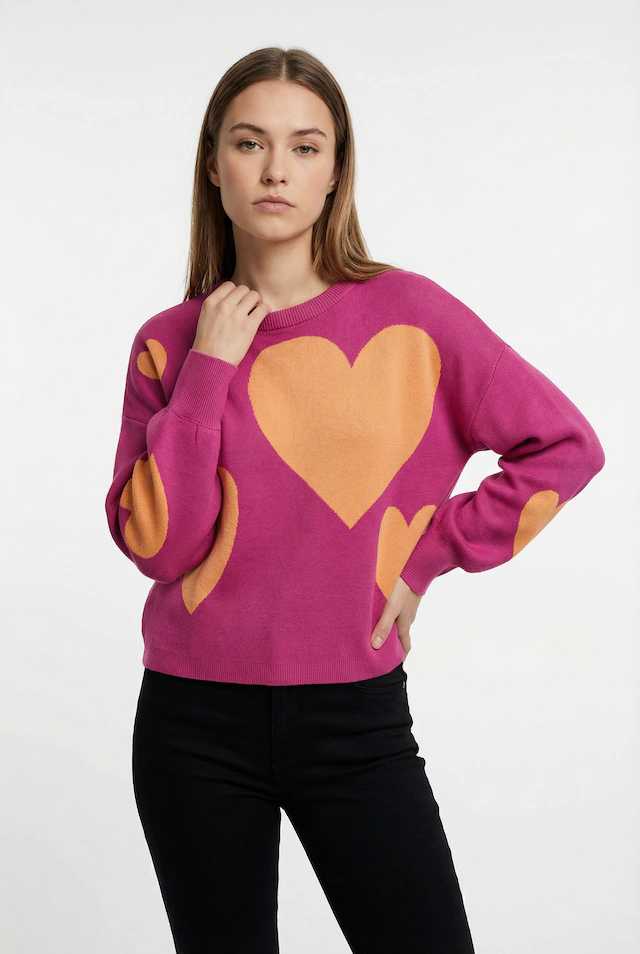ONLY Strickpullover »ONLMONTANA LS JQ O-NECK CC KNT« mit Rippbündchen