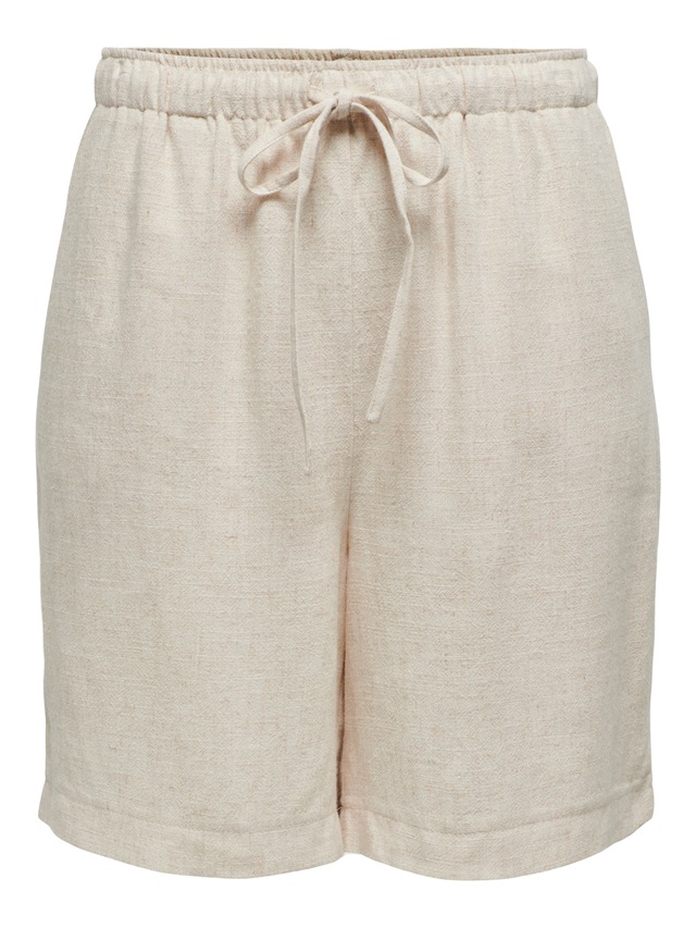 ONLY Shorts »ONLSIESTA MW PULL-UP LIN BL SHORTS NOOS« loose fit, Jersey, Viskosemischung, elastischer Bund, unifarben
