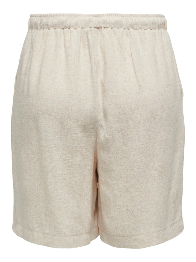 ONLY Shorts »ONLSIESTA MW PULL-UP LIN BL SHORTS NOOS« loose fit, Jersey, Viskosemischung, elastischer Bund, unifarben