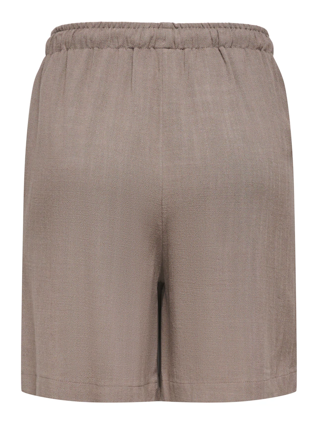 ONLY Shorts »ONLSIESTA MW PULL-UP LIN BL SHORTS NOOS« loose fit, Jersey, Viskosemischung, elastischer Bund, unifarben