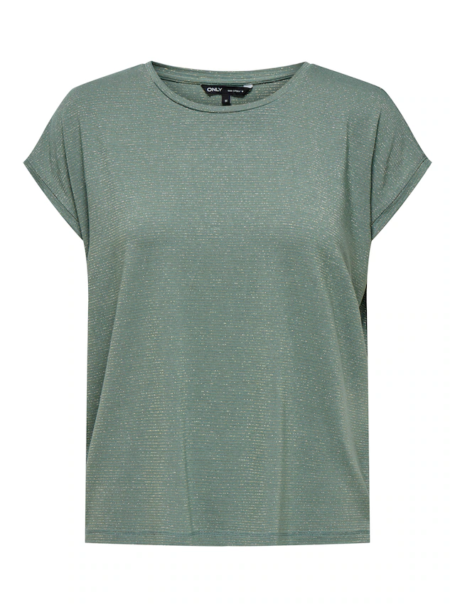 ONLY Kurzarmshirt »ONLCLAUDIA S/S GLITTER STRIPE TOP JRS«
