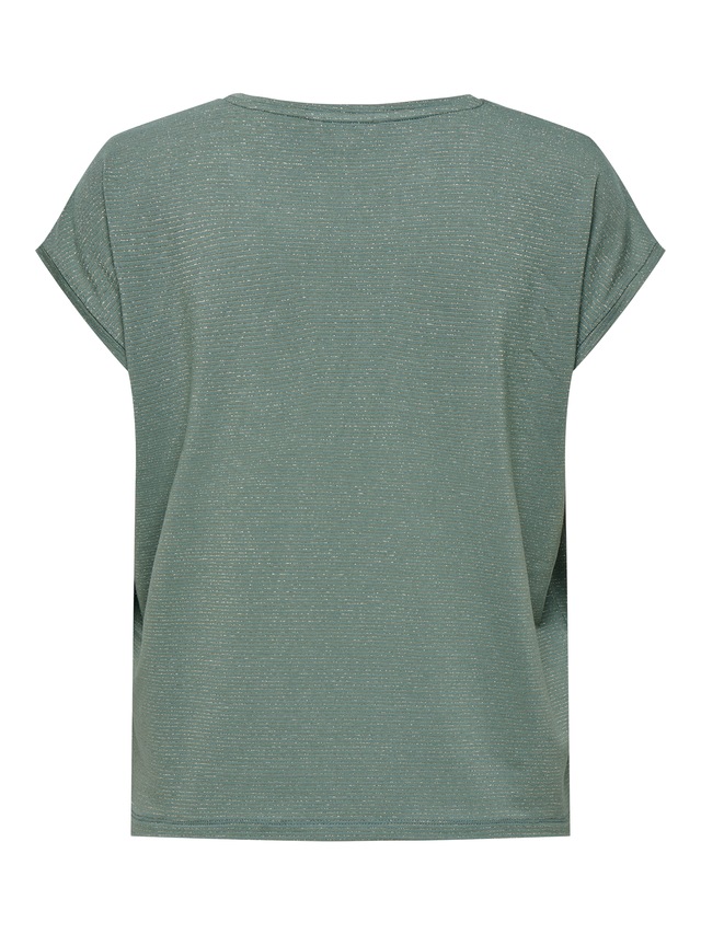 ONLY Kurzarmshirt »ONLCLAUDIA S/S GLITTER STRIPE TOP JRS«