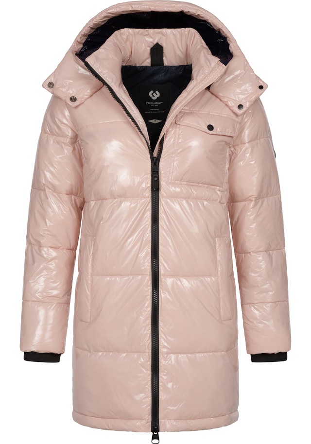 Ragwear Wintermantel »Roobie Long« super stylischer, gänzender Damen Steppmantel