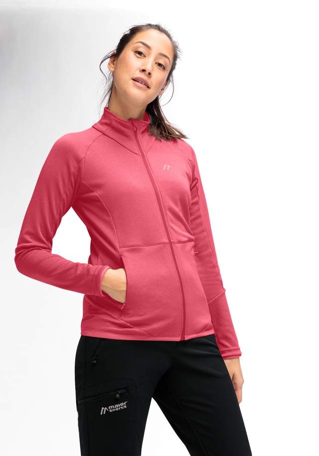 Maier Sports Fleecejacke »Sinaia W« Damen Midlayer, atmungsaktiv schnelltrocknend, Full-Zip, Regular Fit