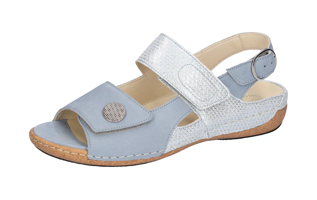 Waldläufer Sandale »HELIETT« , Sommerschuh, Klettschuh, Keilabsatz, in Komfortweite H (= sehr weit)