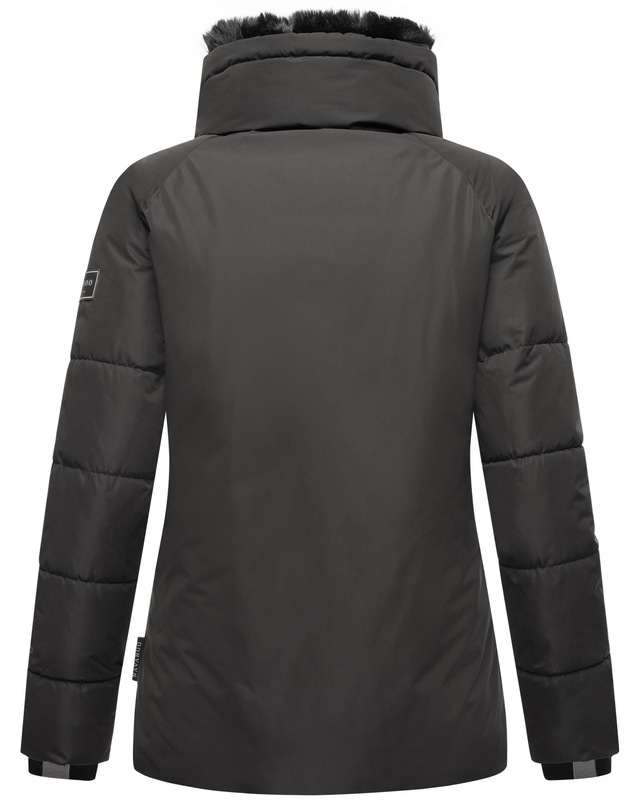 Navahoo Winterjacke »Frostii XIV« ohne Kapuze modische Damen Winter Steppjacke mit Kunstfellkragen