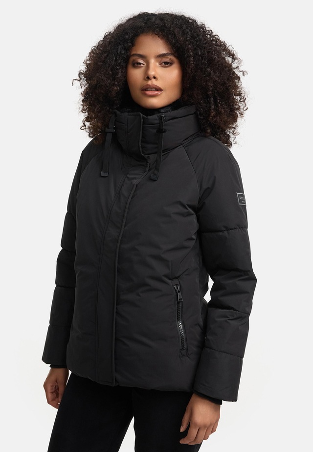 Navahoo Winterjacke »Frostii XIV« ohne Kapuze modische Damen Winter Steppjacke mit Kunstfellkragen