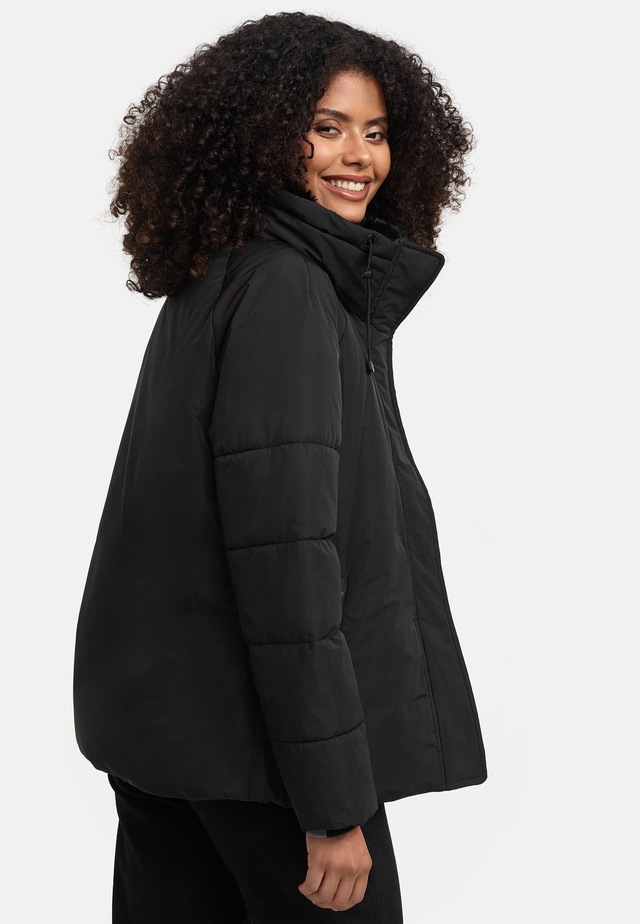 Navahoo Winterjacke »Frostii XIV« ohne Kapuze modische Damen Winter Steppjacke mit Kunstfellkragen