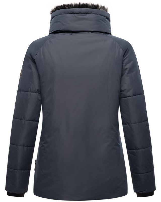 Navahoo Winterjacke »Frostii XIV« ohne Kapuze modische Damen Winter Steppjacke mit Kunstfellkragen