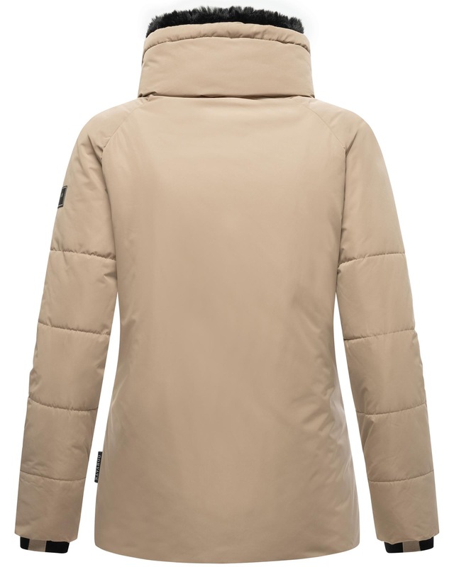 Navahoo Winterjacke »Frostii XIV« ohne Kapuze modische Damen Winter Steppjacke mit Kunstfellkragen