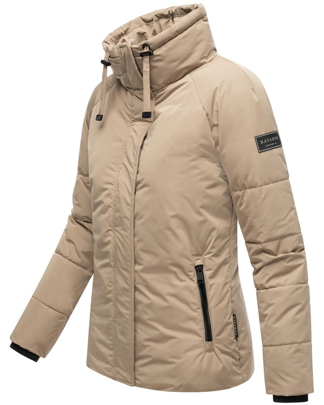 Navahoo Winterjacke »Frostii XIV« ohne Kapuze modische Damen Winter Steppjacke mit Kunstfellkragen
