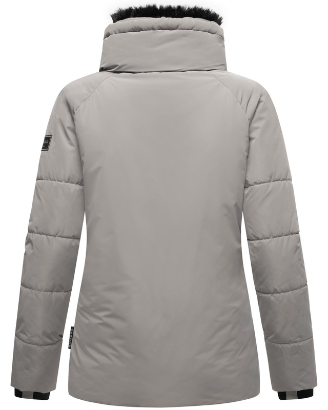 Navahoo Winterjacke »Frostii XIV« ohne Kapuze modische Damen Winter Steppjacke mit Kunstfellkragen