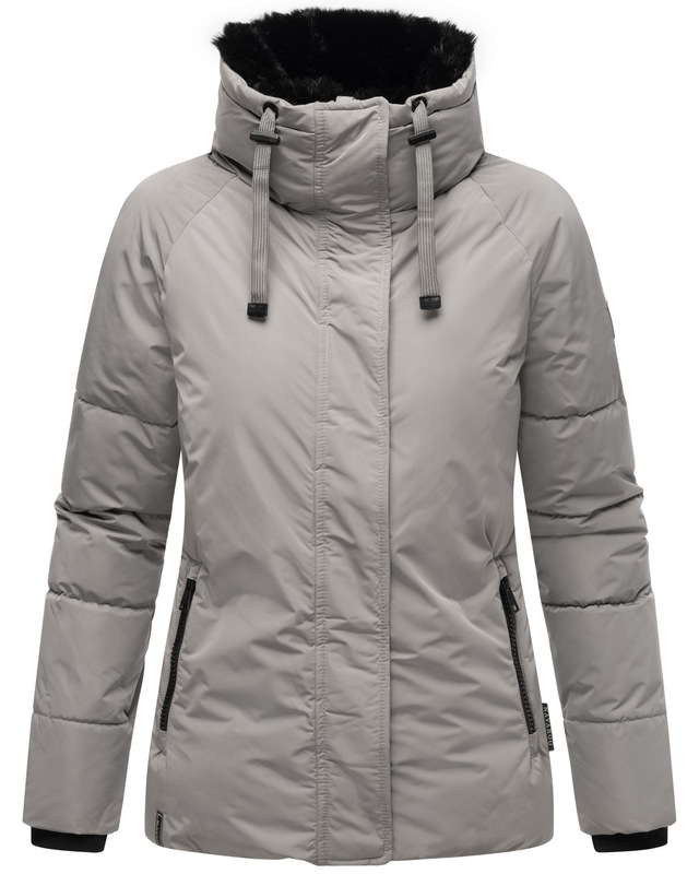 Navahoo Winterjacke »Frostii XIV« ohne Kapuze modische Damen Winter Steppjacke mit Kunstfellkragen