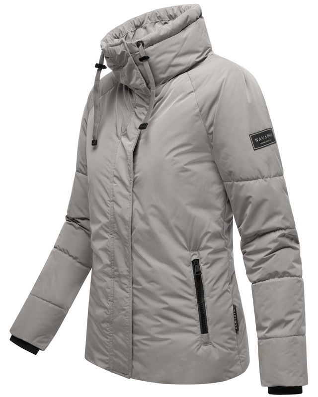 Navahoo Winterjacke »Frostii XIV« ohne Kapuze modische Damen Winter Steppjacke mit Kunstfellkragen