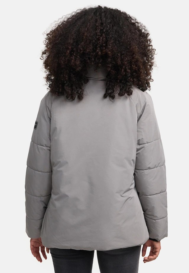 Navahoo Winterjacke »Frostii XIV« ohne Kapuze modische Damen Winter Steppjacke mit Kunstfellkragen