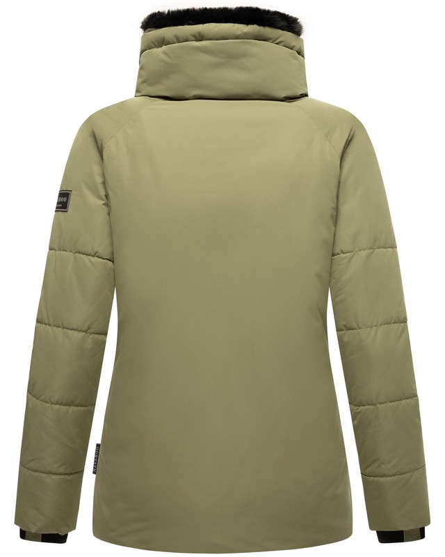 Navahoo Winterjacke »Frostii XIV« ohne Kapuze modische Damen Winter Steppjacke mit Kunstfellkragen