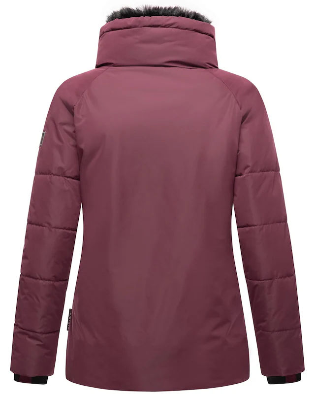 Navahoo Winterjacke »Frostii XIV« ohne Kapuze modische Damen Winter Steppjacke mit Kunstfellkragen