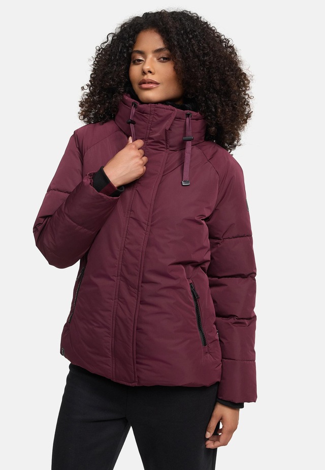 Navahoo Winterjacke »Frostii XIV« ohne Kapuze modische Damen Winter Steppjacke mit Kunstfellkragen