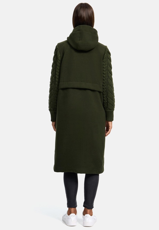 Navahoo Kurzmantel »Knit Babe 14« Weicher Übergangsmantel mit gestrickten Ärmeln