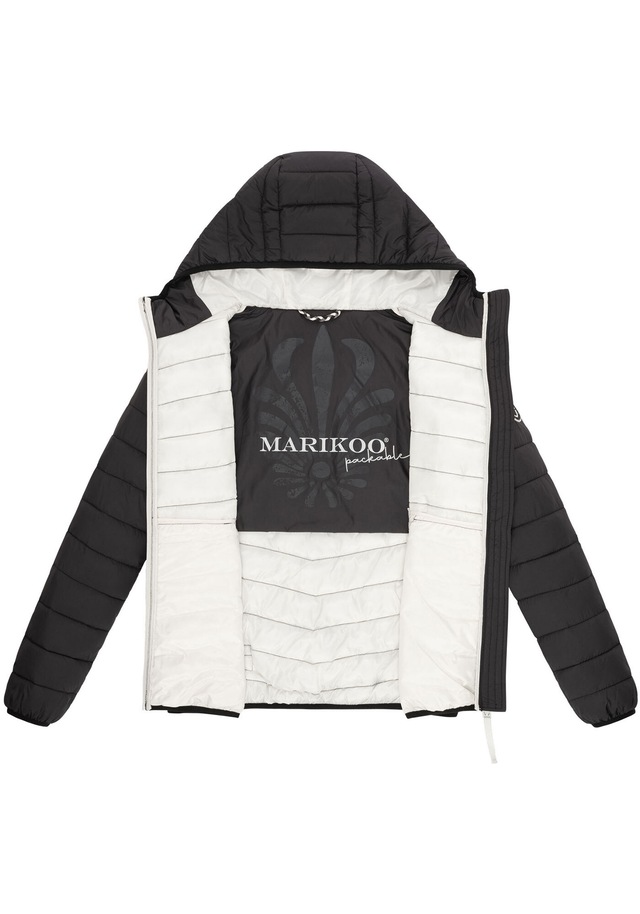 Marikoo Winterjacke »Pack mich ein« Mit Kapuze und Beutel zum Verstauen der Jacke