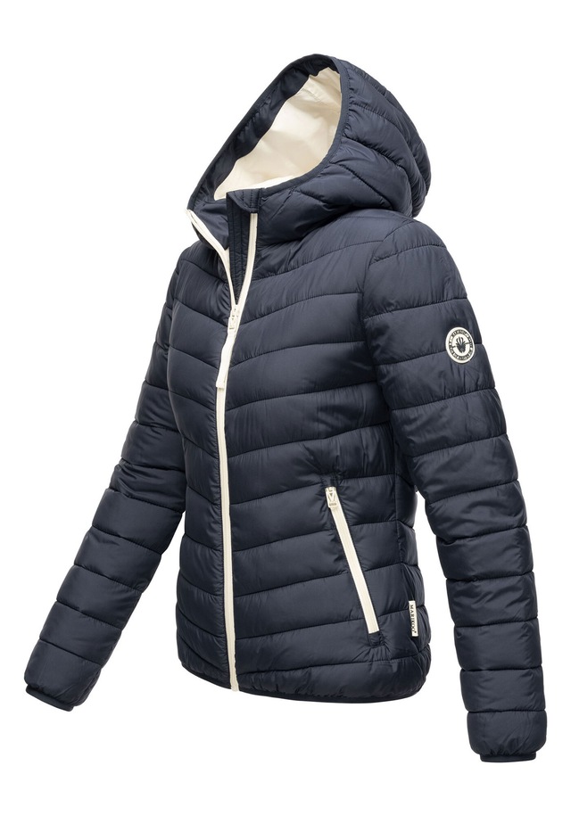 Marikoo Winterjacke »Pack mich ein« Mit Kapuze und Beutel zum Verstauen der Jacke