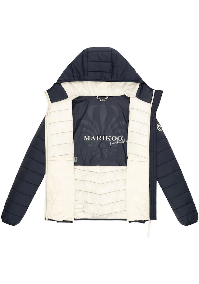 Marikoo Winterjacke »Pack mich ein« Mit Kapuze und Beutel zum Verstauen der Jacke