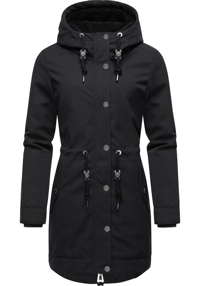 Ragwear Kurzmantel »Canny Canvas« Wasserdichter Damen Wintermantel mit Kapuze
