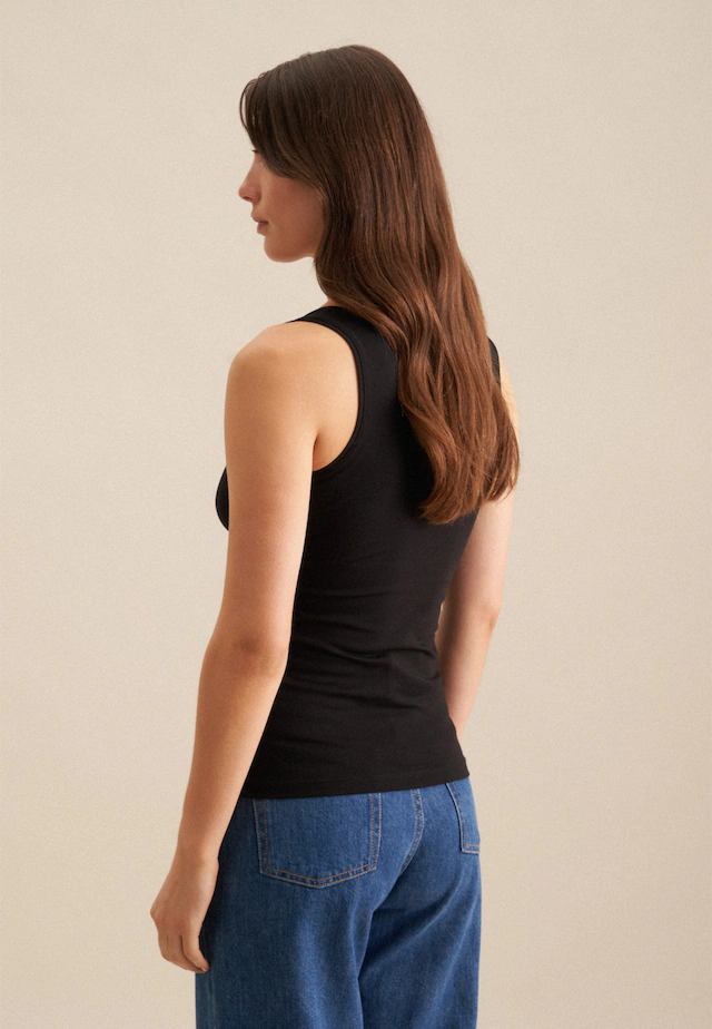 seidensticker Shirttop »Schwarze Rose« Ohne Arm Rundhals Uni