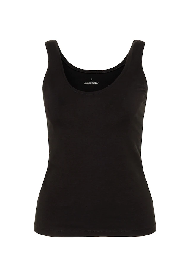 seidensticker Shirttop »Schwarze Rose« Ohne Arm Rundhals Uni