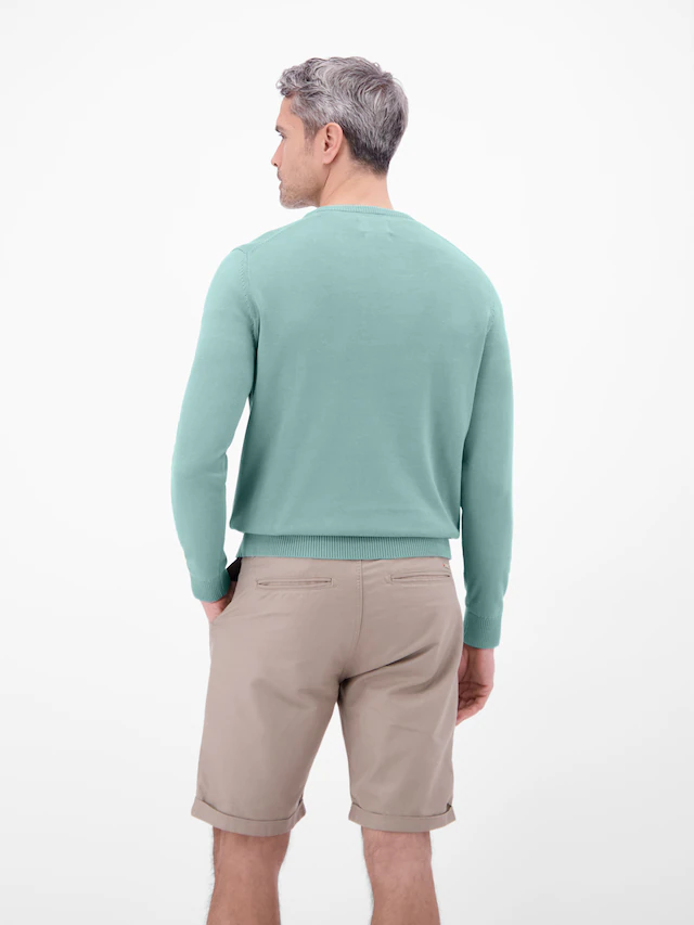 LERROS Strickpullover »Herren Strickpullover aus Baumwolle mit Crewneck Ausschnitt« Weicher Strick-Pullover, Rundhalsausschnitt, lange Ärmel, pflegeleicht