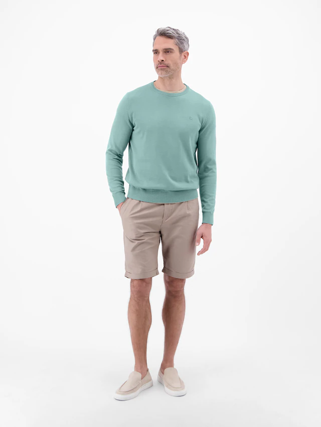 LERROS Strickpullover »Herren Strickpullover aus Baumwolle mit Crewneck Ausschnitt« Weicher Strick-Pullover, Rundhalsausschnitt, lange Ärmel, pflegeleicht