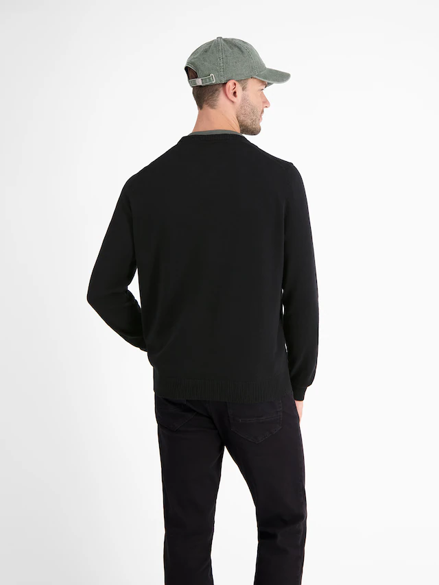 LERROS Strickpullover »Herren Strickpullover aus Baumwolle mit Crewneck Ausschnitt« Weicher Strick-Pullover, Rundhalsausschnitt, lange Ärmel, pflegeleicht