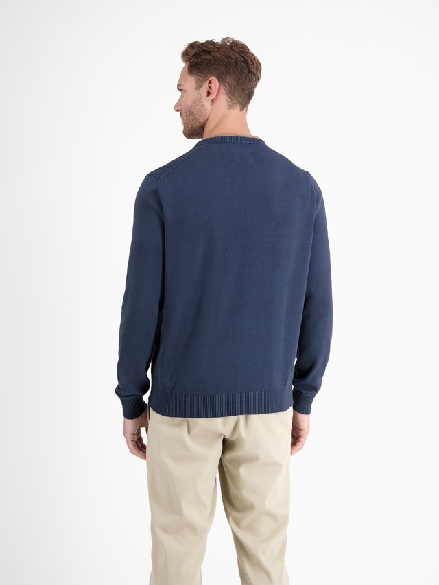 LERROS Strickpullover »Herren Strickpullover aus Baumwolle mit Crewneck Ausschnitt« Weicher Strick-Pullover, Rundhalsausschnitt, lange Ärmel, pflegeleicht