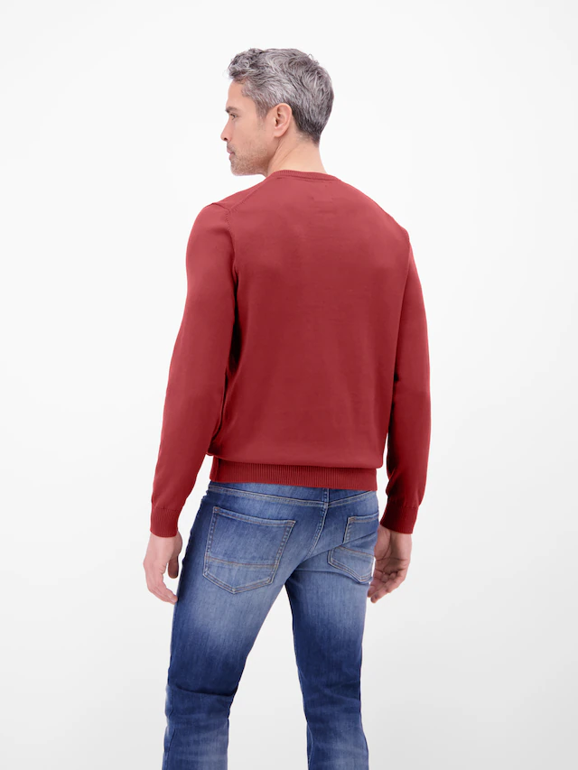 LERROS Strickpullover »Herren Strickpullover aus Baumwolle mit Crewneck Ausschnitt« Weicher Strick-Pullover, Rundhalsausschnitt, lange Ärmel, pflegeleicht