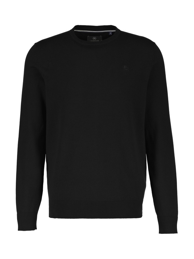 LERROS Strickpullover »Herren Strickpullover aus Baumwolle mit Crewneck Ausschnitt« Weicher Strick-Pullover, Rundhalsausschnitt, lange Ärmel, pflegeleicht