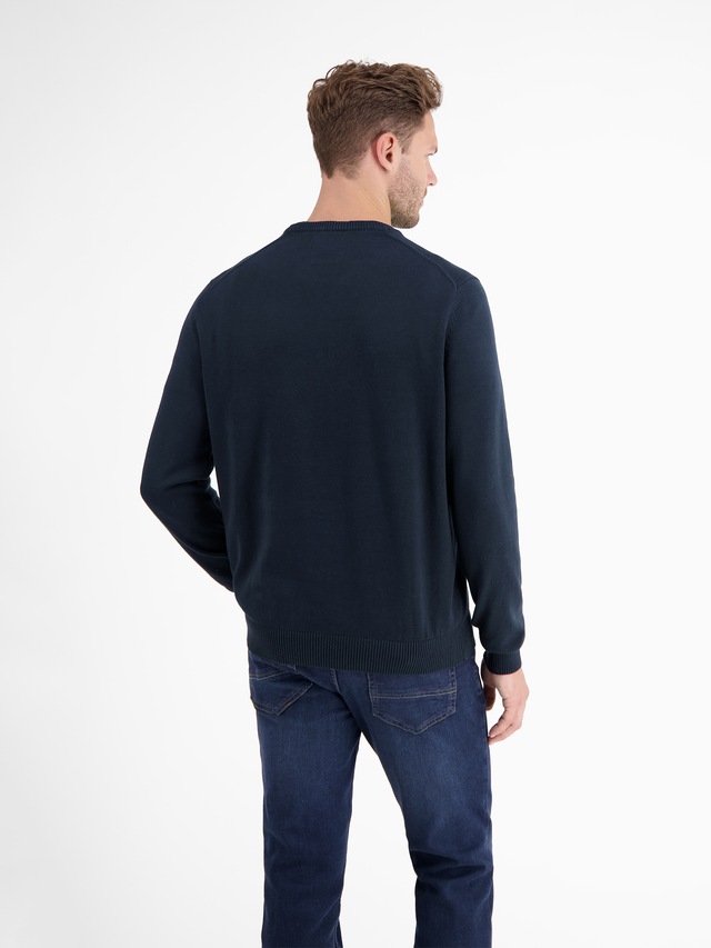 LERROS Strickpullover »Herren Strickpullover aus Baumwolle mit Crewneck Ausschnitt« Weicher Strick-Pullover, Rundhalsausschnitt, lange Ärmel, pflegeleicht