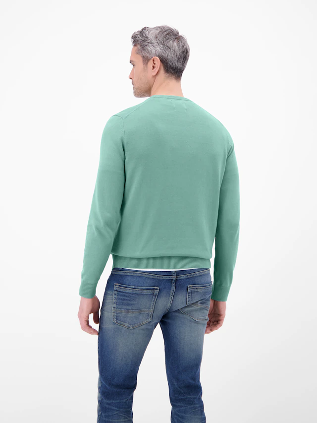 LERROS Strickpullover »Herren Strickpullover aus Baumwolle mit Crewneck Ausschnitt« Weicher Strick-Pullover, Rundhalsausschnitt, lange Ärmel, pflegeleicht