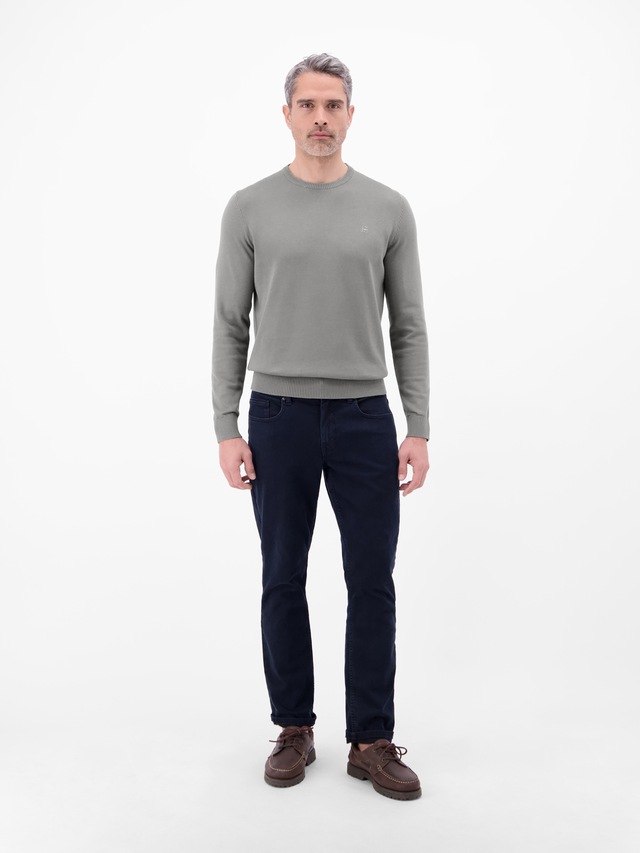 LERROS Strickpullover »Herren Strickpullover aus Baumwolle mit Crewneck Ausschnitt« Weicher Strick-Pullover, Rundhalsausschnitt, lange Ärmel, pflegeleicht