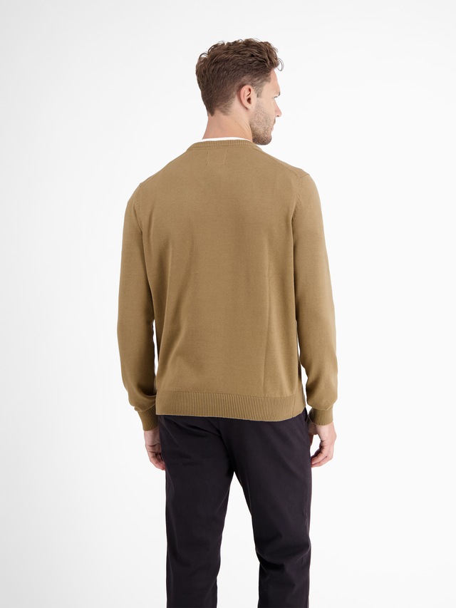 LERROS Strickpullover »Herren Strickpullover aus Baumwolle mit Crewneck Ausschnitt« Weicher Strick-Pullover, Rundhalsausschnitt, lange Ärmel, pflegeleicht