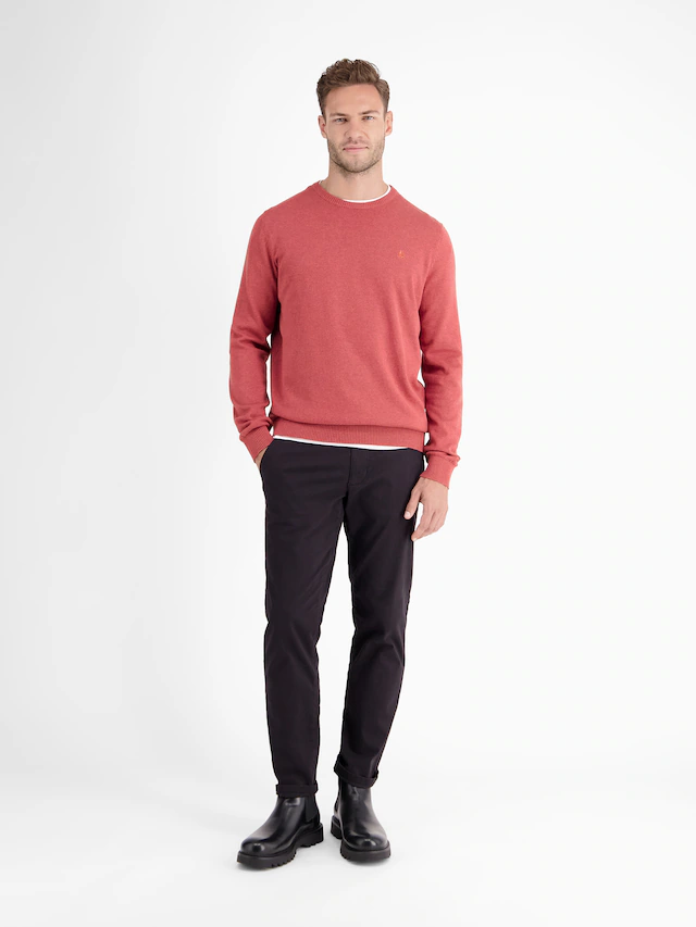 LERROS Strickpullover »Herren Strickpullover aus Baumwolle mit Crewneck Ausschnitt« Weicher Strick-Pullover, Rundhalsausschnitt, lange Ärmel, pflegeleicht