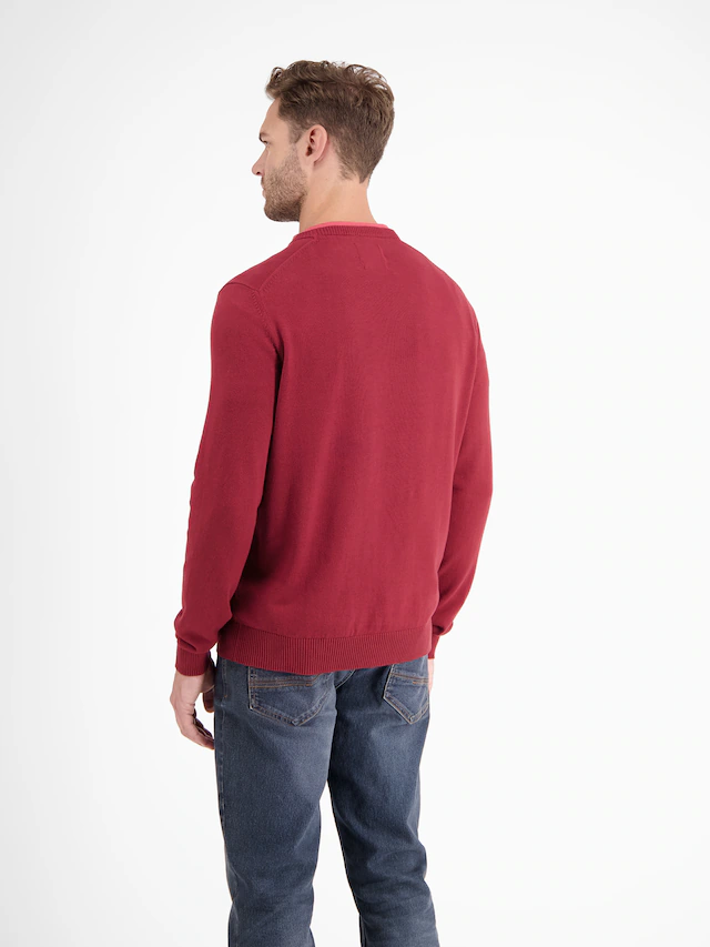 LERROS Strickpullover »Herren Strickpullover aus Baumwolle mit Crewneck Ausschnitt« Weicher Strick-Pullover, Rundhalsausschnitt, lange Ärmel, pflegeleicht