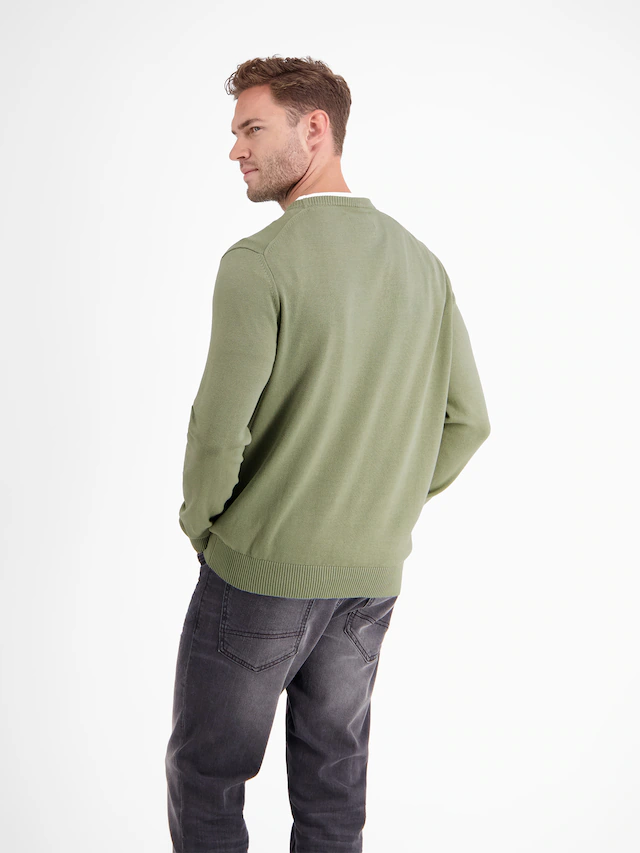 LERROS Strickpullover »Herren Strickpullover aus Baumwolle mit Crewneck Ausschnitt« Weicher Strick-Pullover, Rundhalsausschnitt, lange Ärmel, pflegeleicht